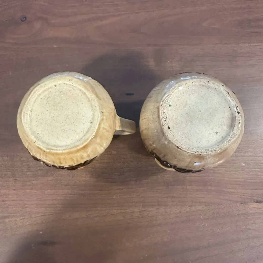 Vintage Mushroom Cream and Sugar Set